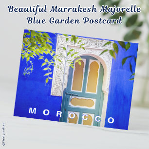 Carte Postale Beau Jardin Bleu Marrakech Majorelle