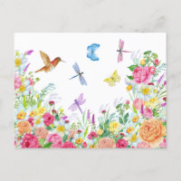 Beau Jardin Fleur Aquarelle