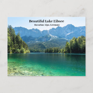 Carte Postale Beau lac Eibsee Alpes bavaroises Allemagne