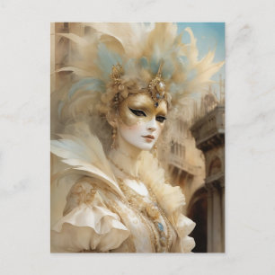 Carte Postale Beau Masque du Carnaval de Venise