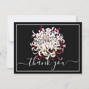 Carte Postale Beau Merci Chrysanthemum Rouge Et Blanc