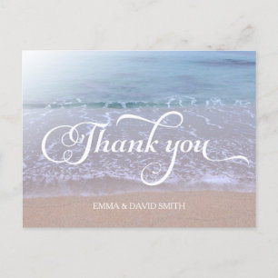 Carte Postale Beau Merci de mariage de plage