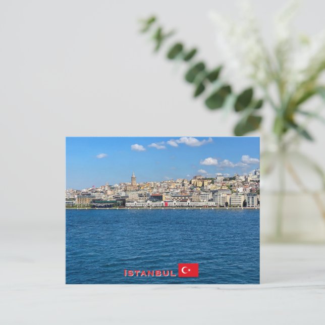 Carte Postale Beau panorama de voyage à Istanbul (Debout devant)