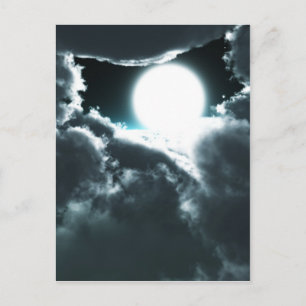 Carte Postale Beau paysage nocturne de lune