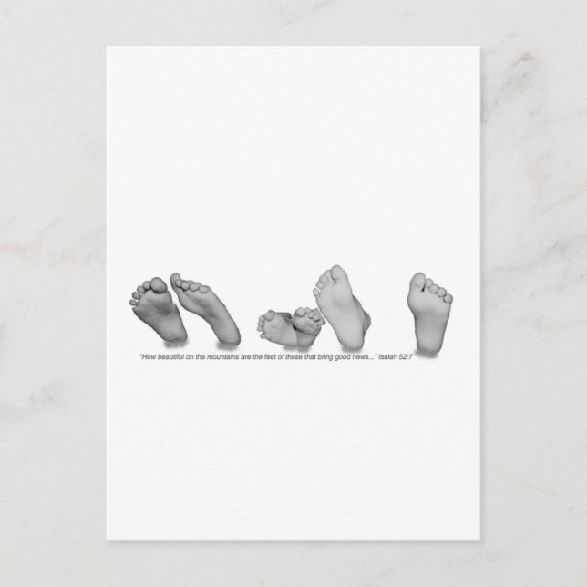 Carte Postale Beau Pieds (Devant)