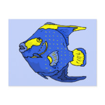 Beau poisson perroquet bleu tropical