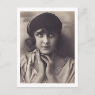 Carte Postale Beau Portrait Jeune Femme