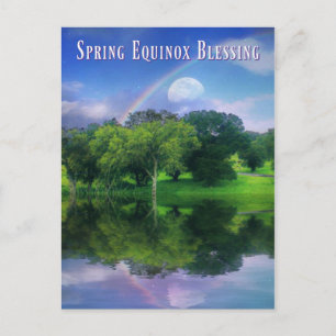 Carte Postale Beau Printemps Equinox Ostara Bénédictions Arc-en-