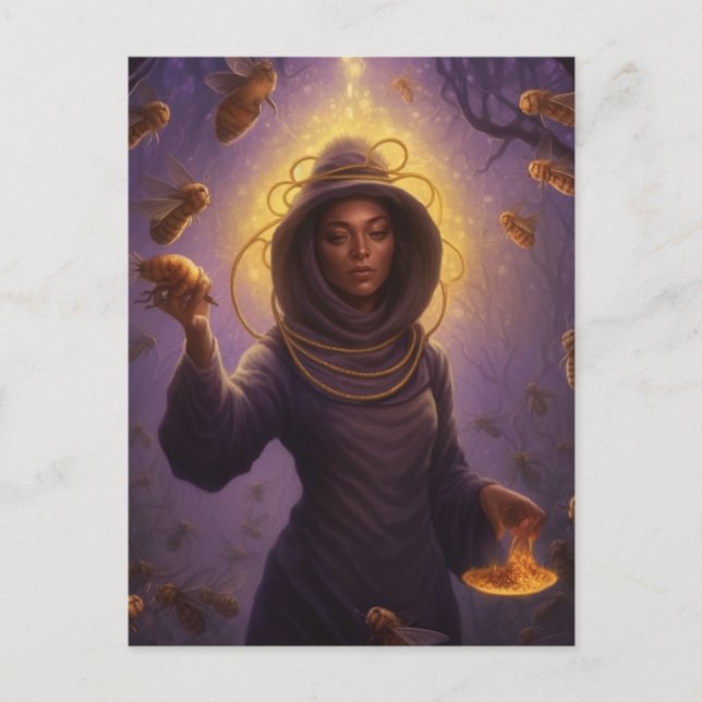 Carte Postale Beau protecteur des abeilles (Devant)