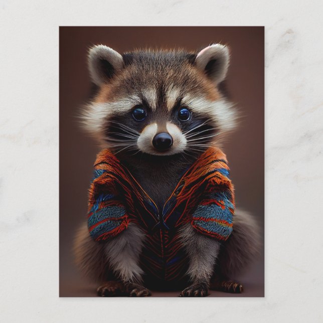 Carte Postale Beau Raccoon (Devant)