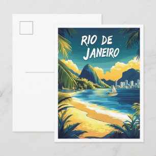 Carte Postale Beau Rio de janeiro Brésil Travel