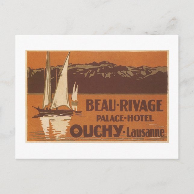 Carte Postale Beau Rivage Palace Hotel Ouchy Lausanne (Devant)
