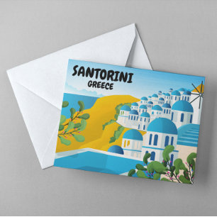 Carte Postale Beau Santorin Grèce Voyage