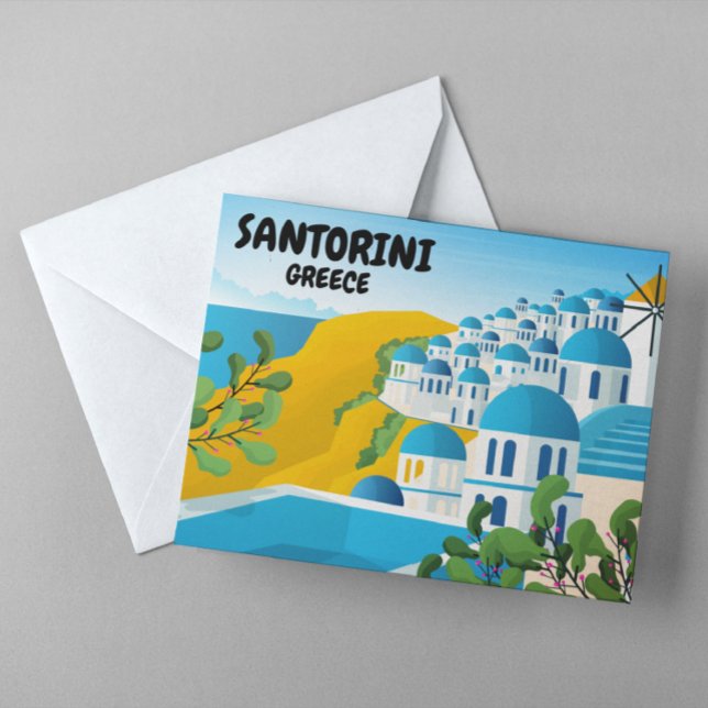 Carte Postale Beau Santorin Grèce Voyage (santorini greek island postcard)