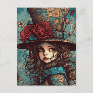 Carte Postale Beau Steampunk Alice