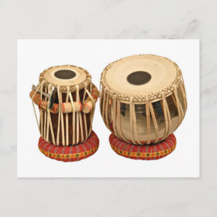 Carte Postale Beau Tabla Set Percussion indienne Instrument