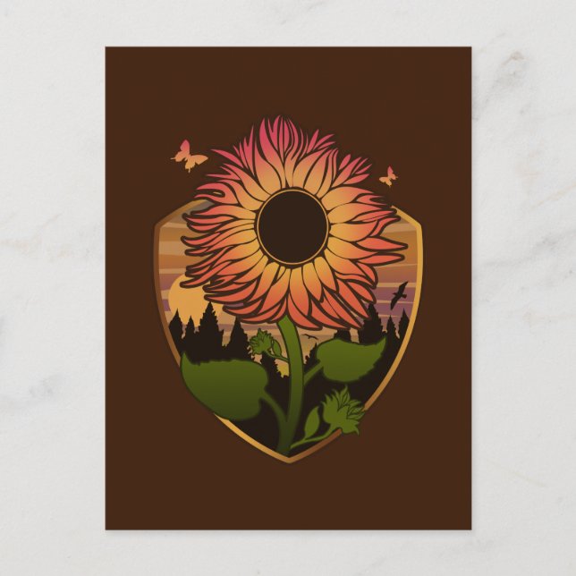 Carte Postale Beau tournesol (Devant)