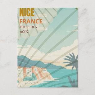 Carte Postale Beau voyage impression art Nice France Voyage Art