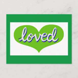 Carte Postale BEAUCOUP AIMÉ - Coeur d'amour vert
