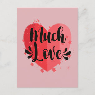 Carte Postale Beaucoup d'amour, grand coeur