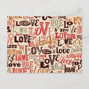 Carte Postale Beaucoup d'amour Vintage