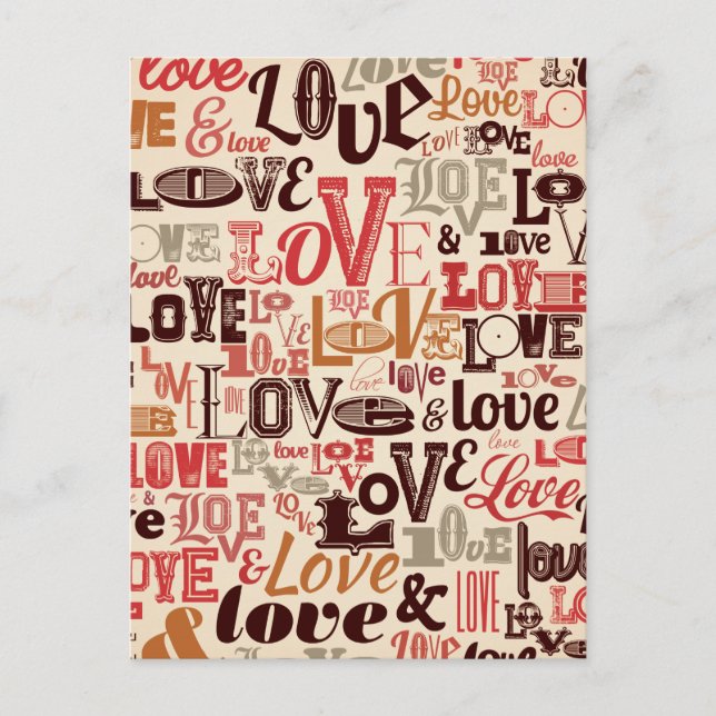 Carte Postale Beaucoup d'amour Vintage (Devant)