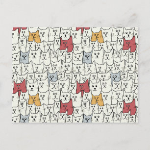 Carte Postale Beaucoup de chats drôles