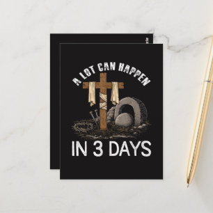 Carte Postale Beaucoup de choses peuvent arriver en 3 jours Pâqu