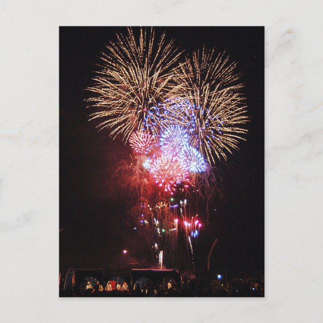 Carte Postale Beaucoup de feux d'artifice (Devant)