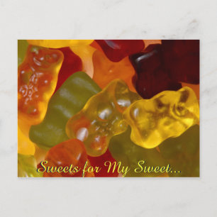 Carte Postale Beaucoup de Gummibärchen multicolore