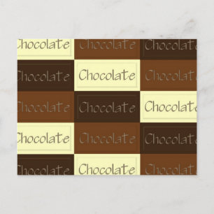 Carte Postale Beaucoup de recettes de chocolat