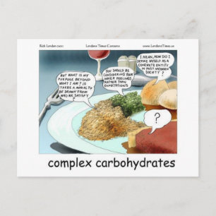 Carte Postale Beaucoup trop complexes Carbohydrates Drôle Cadeau