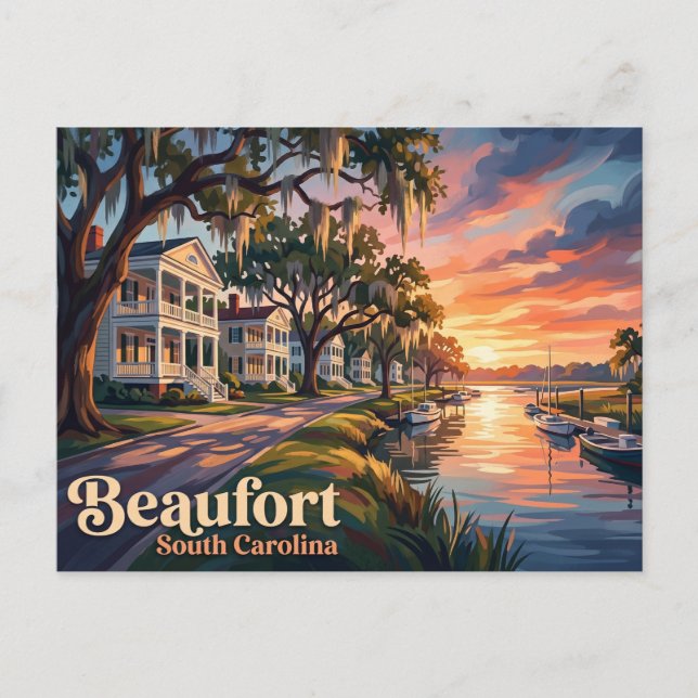 Carte Postale Beaufort USA (Devant)