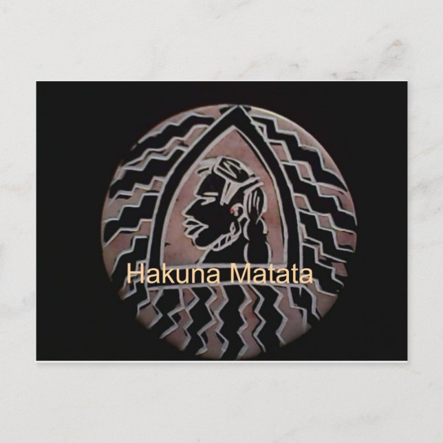 Carte Postale Beauté africaine : Bongo Massai Portrait Art Triba (Devant)