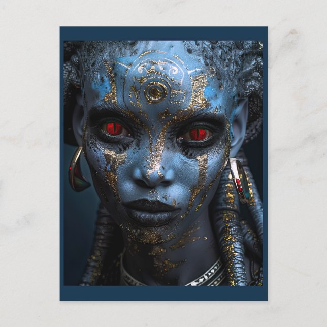 Carte Postale Beauté Alien De La Planète Frost (Devant)