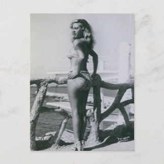 Carte Postale Beauté de la baignade ! ! Vintage fille épingle