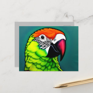 Carte Postale Beauté de la forêt tropicale : Parrot sauvage exot