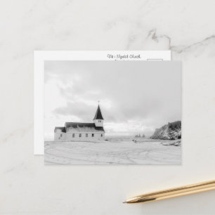 Carte Postale Beauté de l'église de Vík i Myrdal