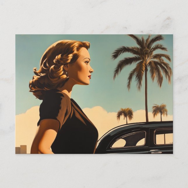 Carte Postale Beauté de Retro Los Angeles (Devant)
