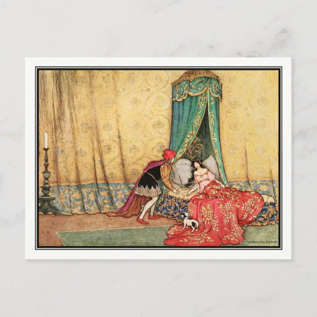 Carte Postale Beauté dormante par Warwick Goble (Devant)