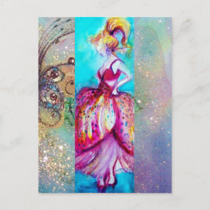 Carte Postale BEAUTÉ EN ROSE / Plante papillon magique