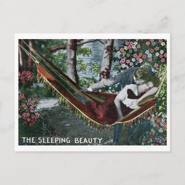 Carte Postale Beauté endormie, Vintage romantique (Devant)