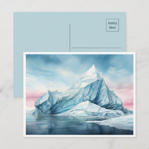Carte Postale Beauté glaciaire, Aquarelle Iceberg