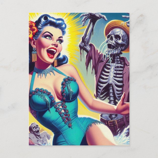 Carte Postale Beauté Horror Girl (Devant)