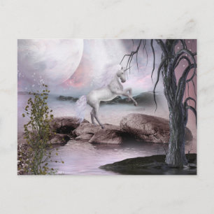 Carte postale beauté magique Unicorn
