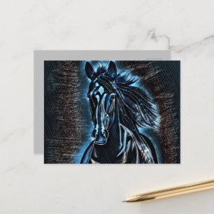Carte Postale Beauté occidentale Wild Mustang Blue Tones