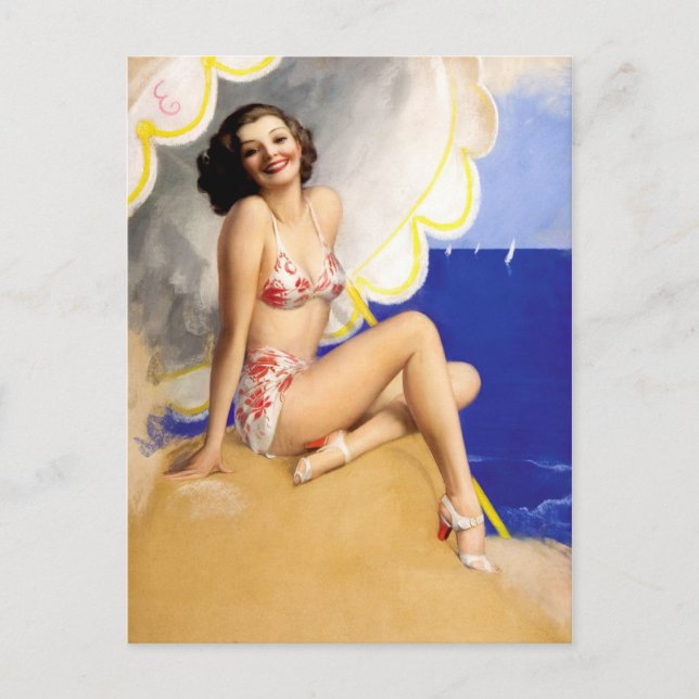 Carte Postale Beauté rétro 30 (Devant)