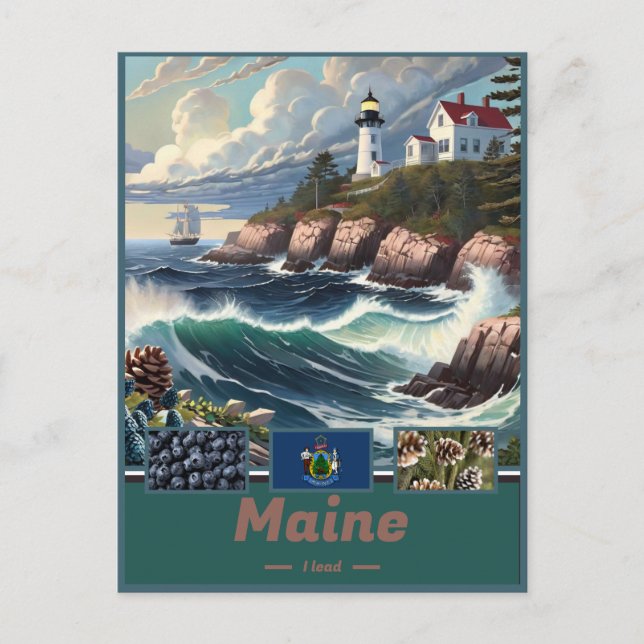 Carte Postale Beauté surréelle côtière du Maine (Devant)