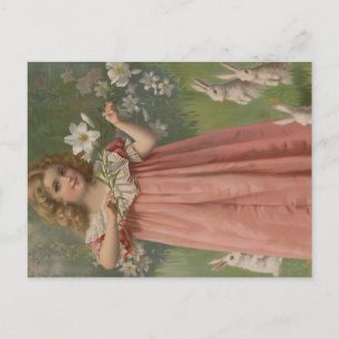 Carte Postale Beautés de Pâques, Illustration vintage, 1898