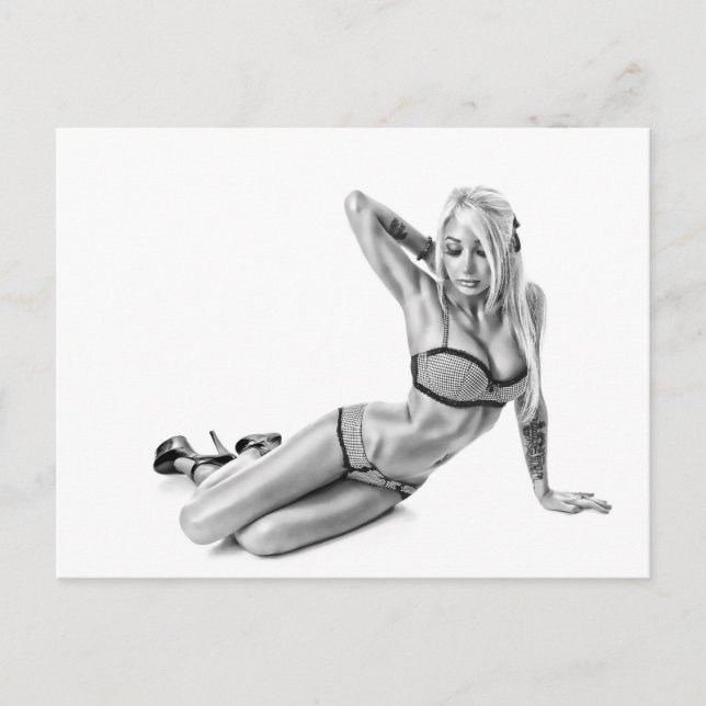 Carte Postale Beautiflul tatoué Suicidegirl (Devant)